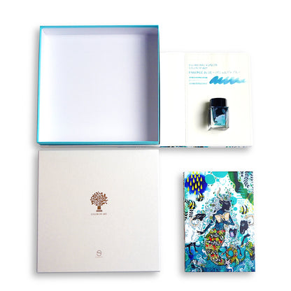 EGGNWORKS エッグンワークス COLOROFART 美術のいろ・セットボックス ARTNOTEBOOK アートノートブック＆万年筆ボトルインク [私はパニュルジュの羊じゃない]Anko EW0220